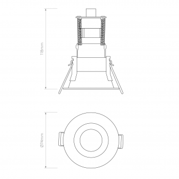 Specification image for Astro Minima Mini Recessed Light