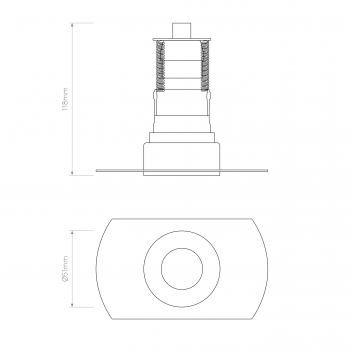 Specification image for Astro Trimless Mini Recessed Light