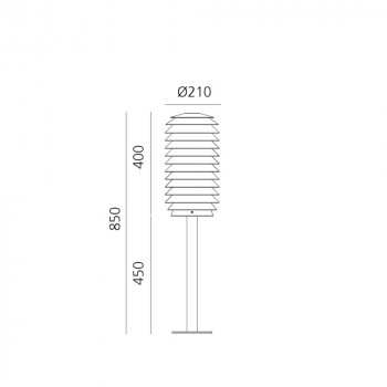 Specification image for Artemide Slicing Stem Floor LED Outdoor Lamp