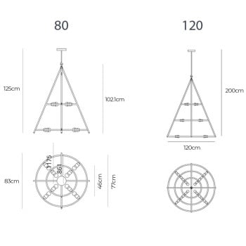Specification Image for Artemide El Poris Chandelier