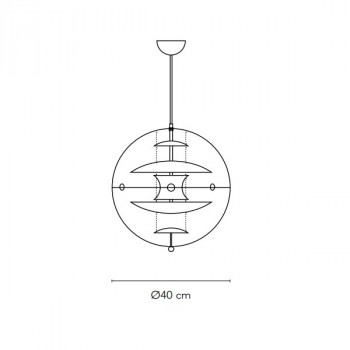 Verpan VP Globe Brushed Aluminium Pendant Light Specification 