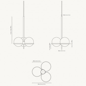 Specification image for ferm LIVING Era Chandelier