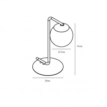 Specification image for Nordlux Grant Table Lamp