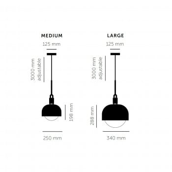 Specification image for Buster and Punch Forked Shade + Globe Pendant