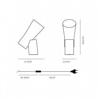 Specification image for Foscarini Nile Table Lamp