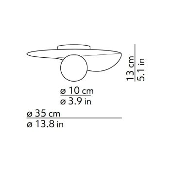 Specification Image for KDLN Flow Ceiling Light