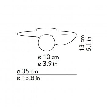 Specification image for KDLN Flow Ceiling Light
