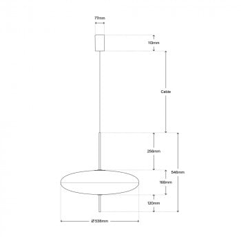 Specification image for Astep Model 2065 Pendant