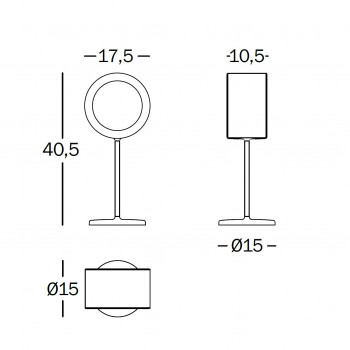 Specification image for Magis Lost LED Table Lamp