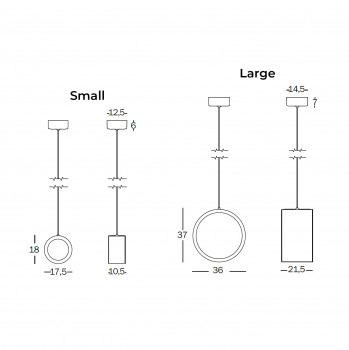 Specification image for Magis Lost LED Pendant Light