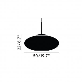 Specification image for Tom Dixon Copper Wide LED Pendant