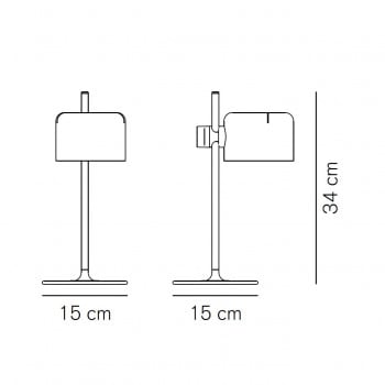 Specification image for Oluce Mini Coupe Table Lamp