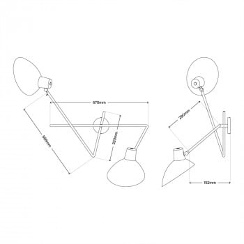 Specification image for Astep VV Cinquanta Twin Wall Light