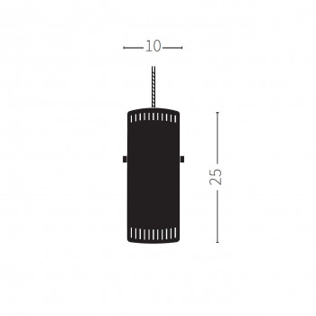 Specification image for Warm Nordic Trombone Cylinder Pendant