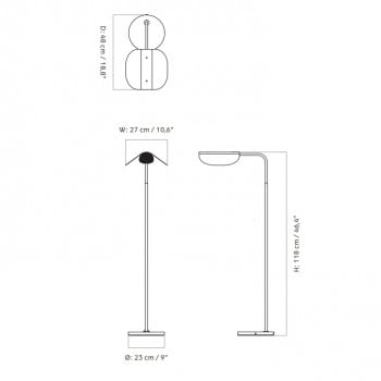Audo Copenhagen Wing Floor Lamp Specification