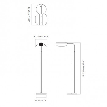 Audo Copenhagen Wing Floor Lamp Specification