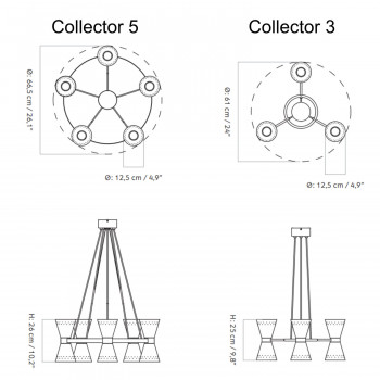 Specification image for Audo Copenhagen Collector Pendant Light