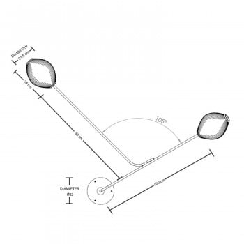 Specification image for Gubi Satellite Wall Lamp
