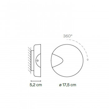 Specification image for Vibia Dots Wall Light 4660