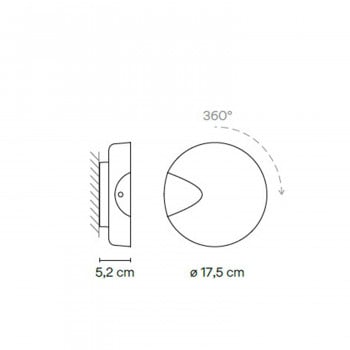 Specification image for Vibia Dots Wall Light 4660