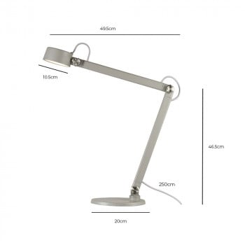 Specification Image for Design For The People Nobu Table/Wall/Clamp Lamp