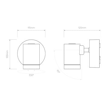 Specicification Image for Astro Bayville Single Spot LED Light