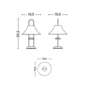 Specification Image for HAY Mousqueton Portable Lamp