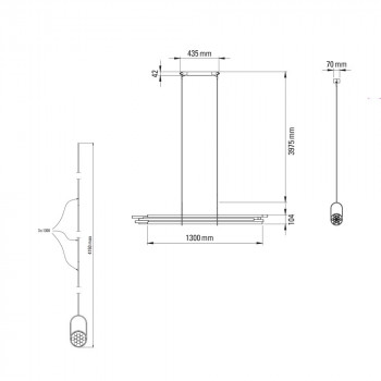 Specification image for DCW editions NL12 LED Suspension Light