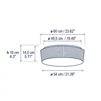 Specification Image for Bover Plafonet LED Ceiling Light