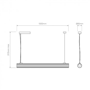 Specification Image for Astro io LED Pendant