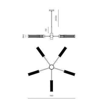 Specification Image for Aromas Del Campo Ison Pendant Light