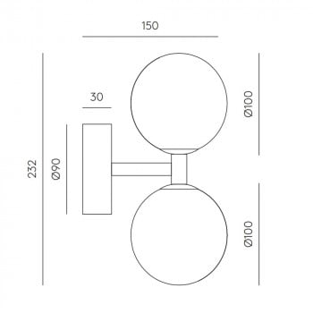 Specification Image for Aromas Del Campo Dalt Wall Light