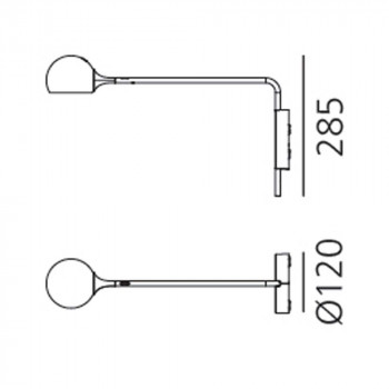 Specification Image for Artemide Ixa LED Wall Light