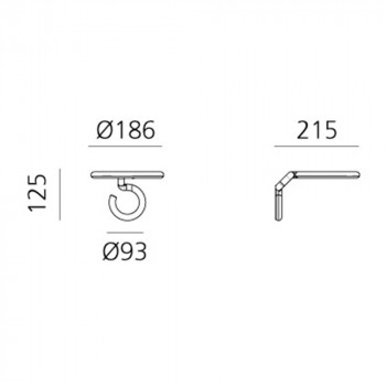 Specification Image for Artemide Vine LED Spot Wall Light