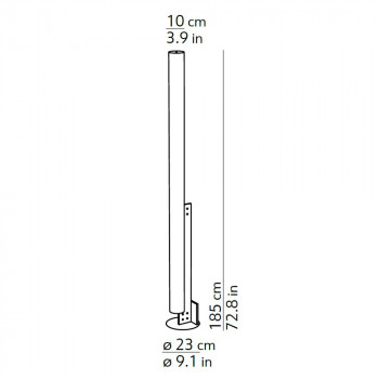 Specification Image for KDLN Model T LED Floor Lamp