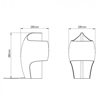 Specification Image for DCW editions La Lampe B LED Table Lamp