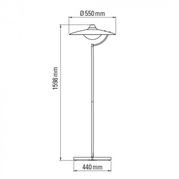 Specification Image for DCW editions Biny LED Floor Lamp