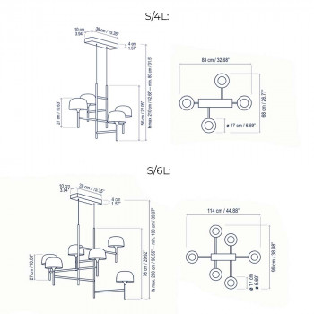 Specification Image for Bover Bol LED Suspension