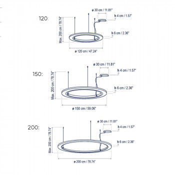 Specification Image for Bover Roda LED Suspension