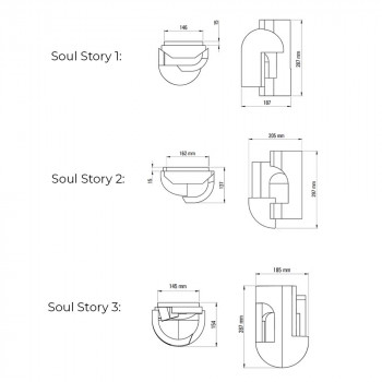 Specification Image for DCW editions Soul LED Outdoor Wall Light