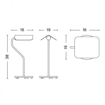 Specification Image for HAY Apex Table Lamp