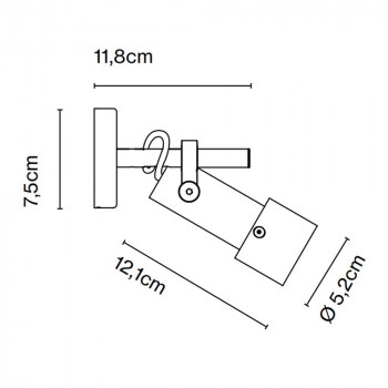 Specification Image for Marset Palosanto LED Wall Light