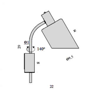 Nemo Lighting Lampe De Bureau Wall Light Specification