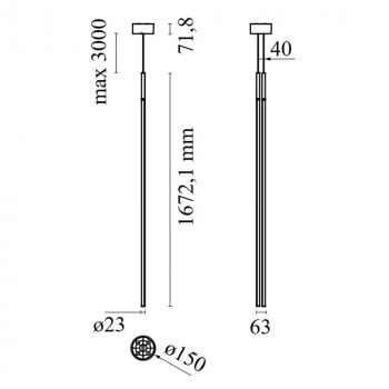 Specification Image for Flos My Lines LED Suspension