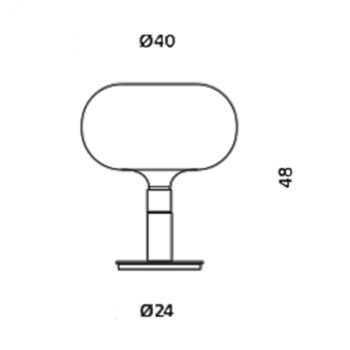 Nemo Lighting Albini  AM1N Table Lamp Specification