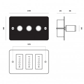 Specification Image for Buster + Punch 3G Dimmer Switch