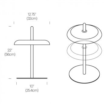 Specification Image for Pablo Nivel LED Table Lamp