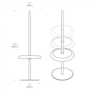 Specification Image for Pablo Nivel LED Floor Lamp