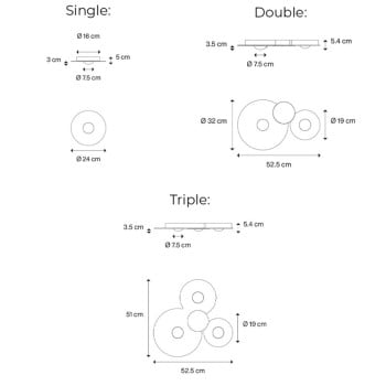 Specification Image for Lodes Bugia LED Ceiling Light