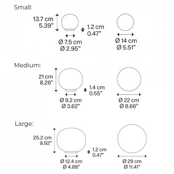 Specification Image for Lodes Volum Table Lamp